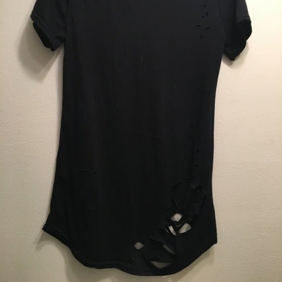 Distressed ripped Grunge style mini T-shirt - Picture 6 of 6
